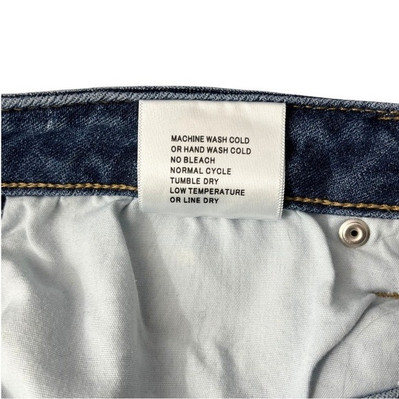 Driftwood Jackie Embroidered Ankle Jeans Sz 32 Floral Raw Hem Mid Rise Boho - Picture 7 of 11